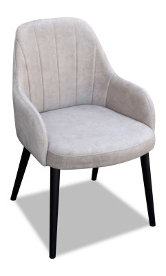 Design Textile Luxury Armchair Chair with Armrest Dining Room Chair Brown