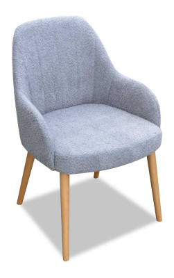 Design Textile Luxury Armchair Chair with Armrest Dining Room Chair Brown