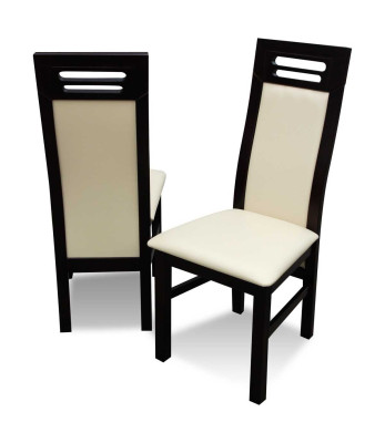 Chair without armrest Dining room chair Wood Dining room Black Design Modern
