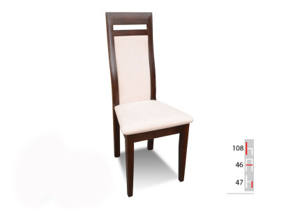 Solid wood Wood Chair MODERN DESIGNER BEIGE Dining room CHAIR LONG Decorative