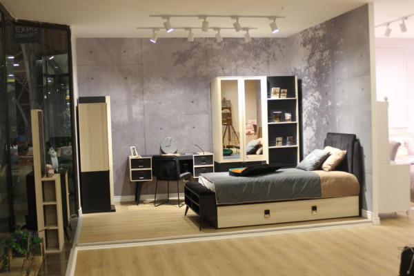 Modern Complete Youth Room Childrens room Set Bed Wardrobe Bookshelf