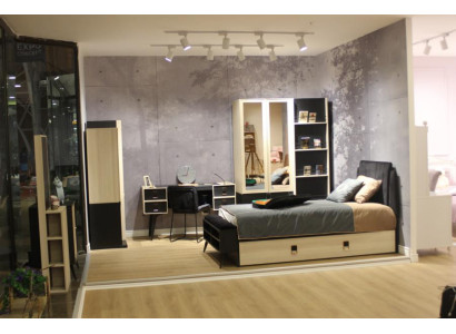 Modern Complete Youth Room Childrens room Set Bed Wardrobe Bookshelf