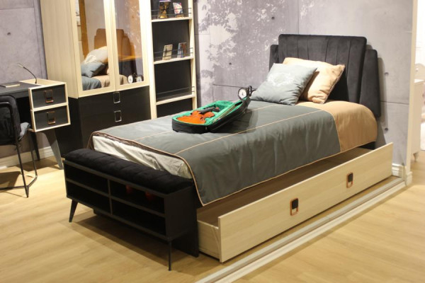 Modern Complete Youth Room Childrens room Set Bed Wardrobe Bookshelf