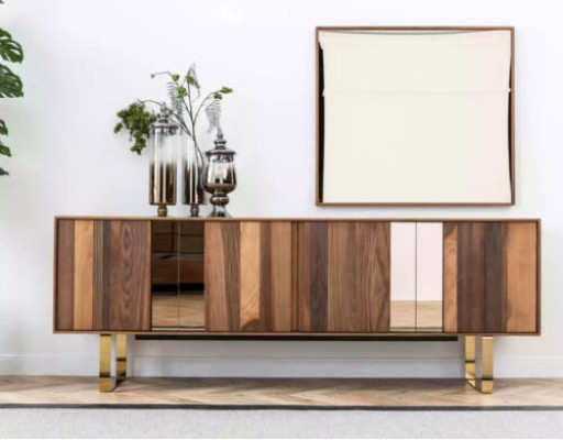 Sideboard Mirror Wardrobe Design Luxury Living room Modern Set Sideboard 2-piece
