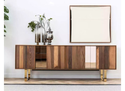 Sideboard Mirror Wardrobe Design Luxury Living room Modern Set Sideboard 2-piece