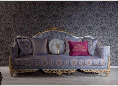 Design Sofa 3 Seater Upholstery Luxury Classic Textile Sofas Chesterfield