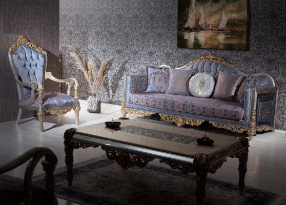 Design Sofa 3 Seater Upholstery Luxury Classic Textile Sofas Chesterfield