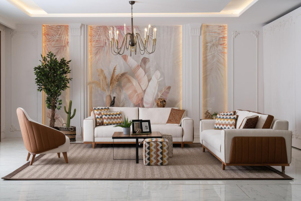 Stylish sofa set 3+2+1 seat armchair high quality furniture luxury design