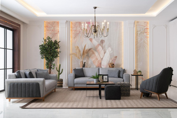 Luxury Sofa set 3+2+1 Modern Couch Sofa Upholstery Design Lounge Furniture