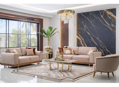 Luxury Sofa set 3+2+1 Seat Armchair Couch Upholstery Furniture Design 3pcs.