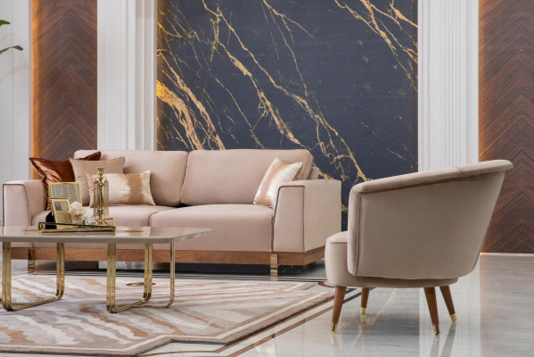 Luxury Sofa set 3+2+1 Seat Armchair Couch Upholstery Furniture Design 3pcs.
