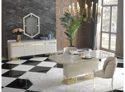 Luxury dining room set dining table with 4x armchair dining set dining set chair group