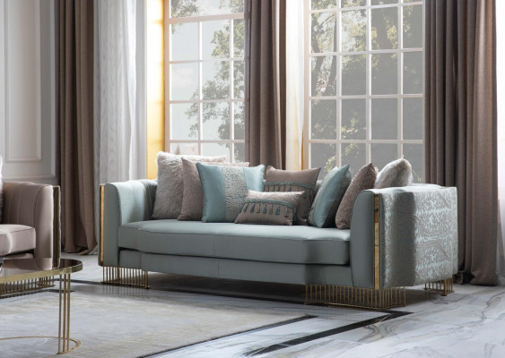 Turkis Couch Three Seater Couches Furniture Sofa Elegant Villas Furnishings