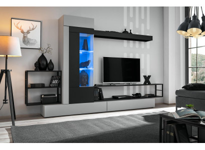 Modern Design Wall unit TV Lowboard Wood Wall Shelves Luxury Living room Furnishings
