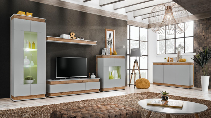 Living room Set 5 pcs TV Stand Modern Display case Wood Möbe Luxury Chest of drawers new