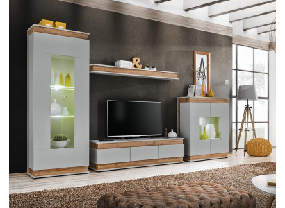 Luxury Modern Living room Set 4 pieces. Wall unit Display case Shelf Wood Möbe new