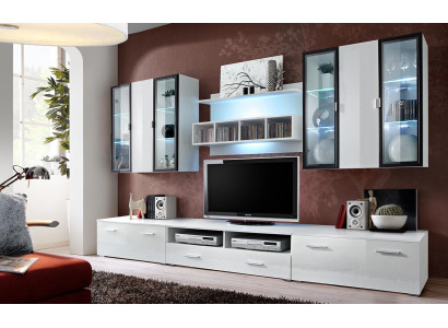 Wall unit Designer TV Lowboard Living room Furnishings Wood Modern Furniture