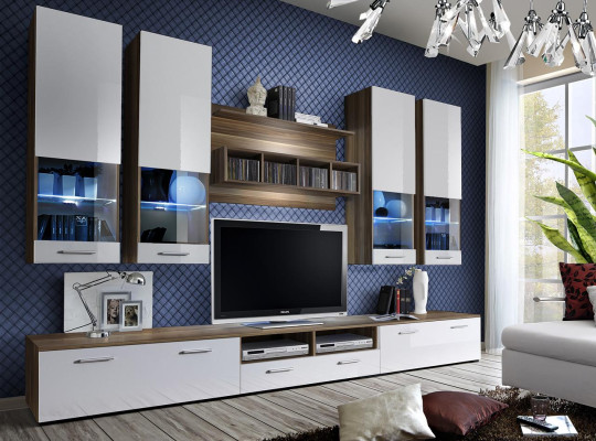 Wall unit Suite TV Stand Lowboard Designer Wall Cabinet Wood Luxury Furniture