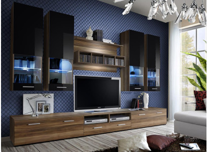 Design Wall unit TV stand 4x wall cabinet Lowboard Wall shelf Luxury Furniture