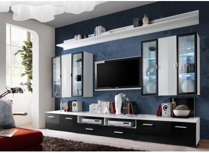 Wall unit TV stand luxury TV lowboard wood modern designer living room