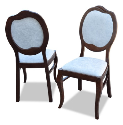 8x Chair Set Real Wood Upholstery Seat Dining room Suite Dining room Chairs