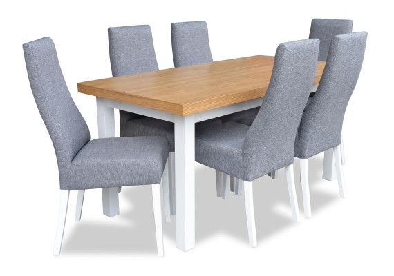 Dining room Complete Suite Table 4x Chair Set 7pcs. Dining table Wood Dining set new