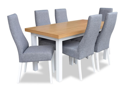 Dining room Complete Suite Table 4x Chair Set 7pcs. Dining table Wood Dining set new
