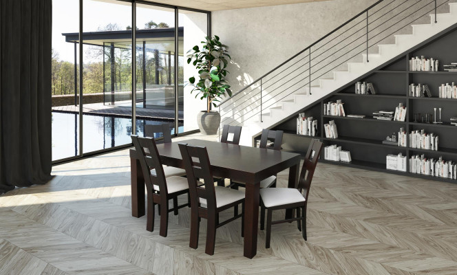 Classic Dining room Furniture Dining set Armchair Table Group 7-piece set Classic