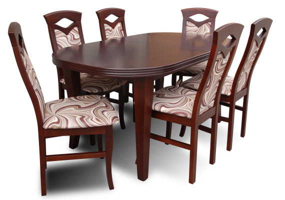 Designer Dining table Group + 6 chairs Chair Tables Wood Table Office