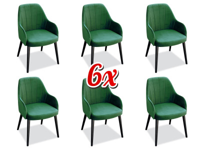 Dining room Chair Chairs Seat Solid Modern Wood Armchair Set 6x Luxury Restaurant