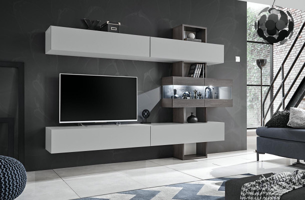 Living room Complete Furniture TV cabinet Lowboard Wall unit Wood Designer Furnishings