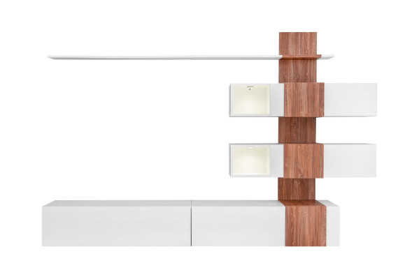 Modern Wall unit Luxury Furnishings Living room Design TV Lowboard Wall Shelves