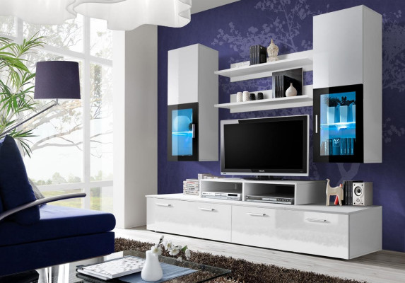 Living room Complete Wall unit Shelves Luxury wall cabinet new Furnishings