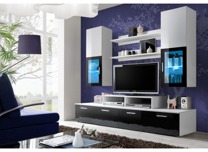 Wall unit Complete TV Lowboard Luxury Wall Cabinet Furnishings Modern Designer