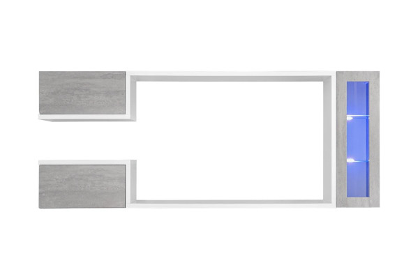 Wall unit Suite Designer Furniture Wall cabinet Modern Wood Shelves new