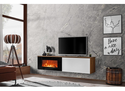 Modern TV Stand with Fireplace Luxury Living room new Design Furniture Wood