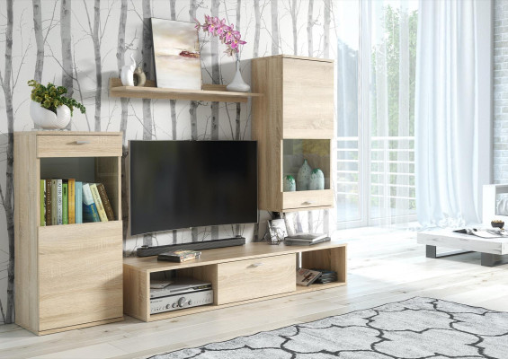Wall unit Modern Display case TV lowboard Living room Wall shelves new