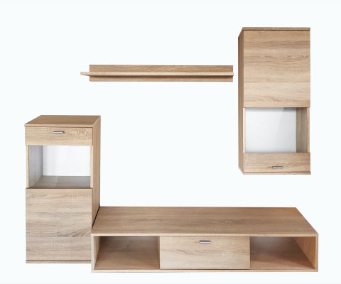 Wall unit Modern Display case TV lowboard Living room Wall shelves new