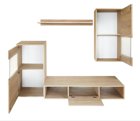 Wall unit Modern Display case TV lowboard Living room Wall shelves new