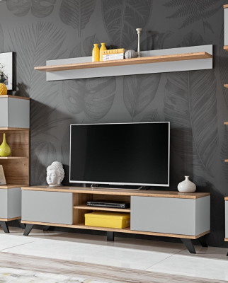 Living room Luxury Suite TV Lowboard Modern Shelf Furniture Wood Designer