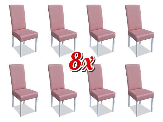 Dining room Chairs Leather Group Suite Wood Set 8x Chair Set Armchair Suite new