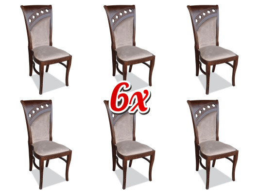 Suite Kitchen Living room Dining room Set Designer Chair Set 6x Chairs Upholstery