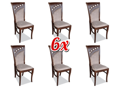 Suite Kitchen Living room Dining room Set Designer Chair Set 6x Chairs Upholstery