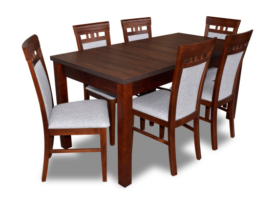 Classic Designer Dining room Suite Wood Table + 6 Chairs Chair Suite