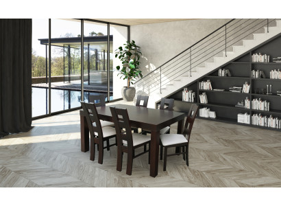 Designer Table + 6 Chairs Decor Sets Complete Living room Dining room