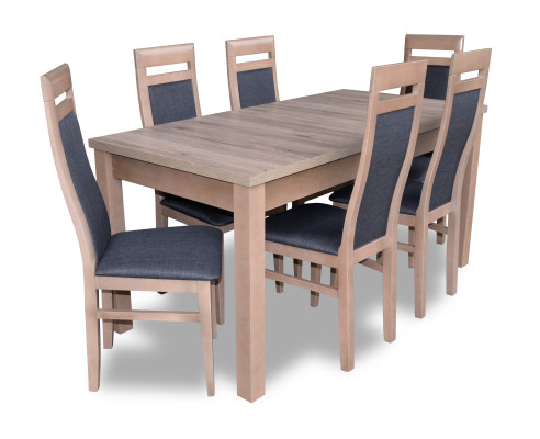 Dining table Suite Table + 6x Chairs Chair Dining room Suite Table Wood