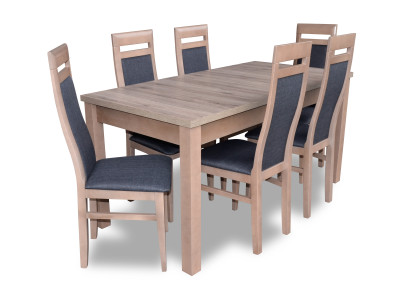 Dining table Suite Table + 6x Chairs Chair Dining room Suite Table Wood