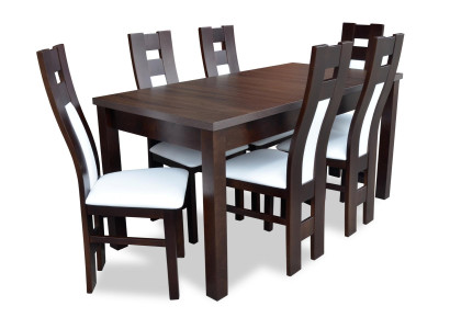 Complete Set Dining table 6x Chairs Dining room Ess Group Wood Tables 7pcs Real wood