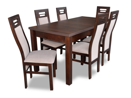 Wood Dining Table 6 Chairs Set Suite Room Group 7 pcs. Tables armchairs new
