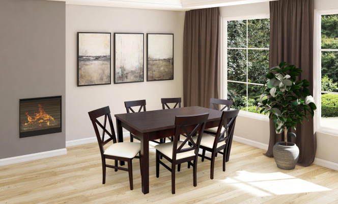 Complete Set Dining table 6x Chairs Dining room Ess Group Stone Suite Tables 7pcs